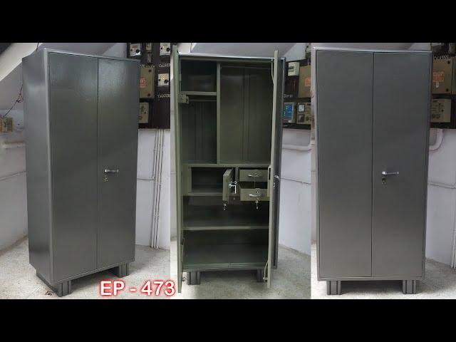 Almeria | cupboard | iron biro | steel cupboard | drawer | metal steel | EP.473 | sri mari furniture