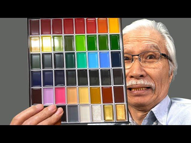 [Eng sub] What are these?  48 Japanese Colors Watercolor Set  / Kuretake / gansaitambi