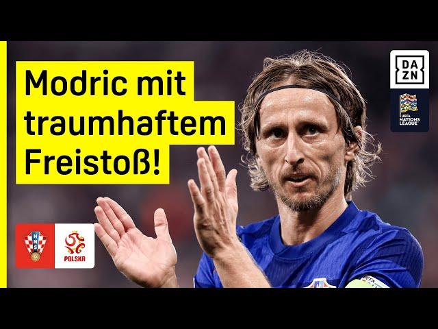 Lewandowski nur an die Latte, Modric macht´s besser: Kroatien - Polen | UEFA Nations League | DAZN