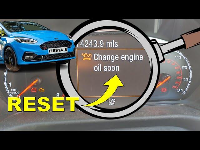 How to Reset Oil Life Indicator on Fiesta mk7 & 8