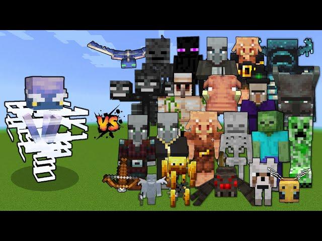 Breeze vs Every mob in Minecraft - Breeze vs All mobs - Minecraft Bedrock Edition Mob battle