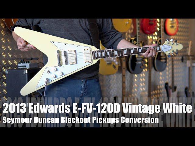 ESP Edwards E-FV-120D Vintage White converted to active pickups by a Metallica Fan