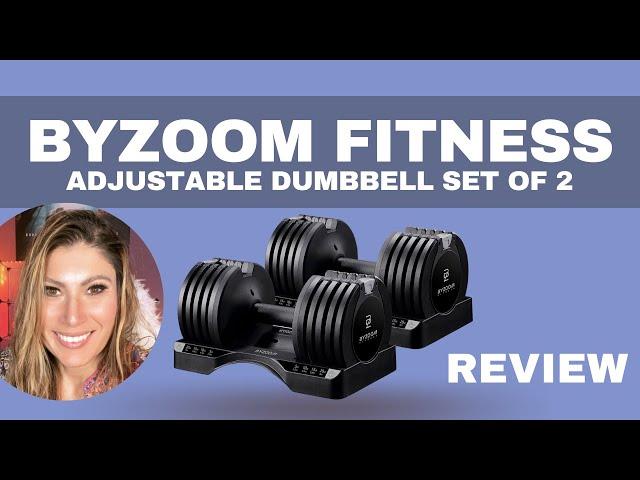 BYZOOM FITNESS Adjustable Dumbbell 12.5/25lb Set of 2 Weight Training Fitness Exercise REVIEW