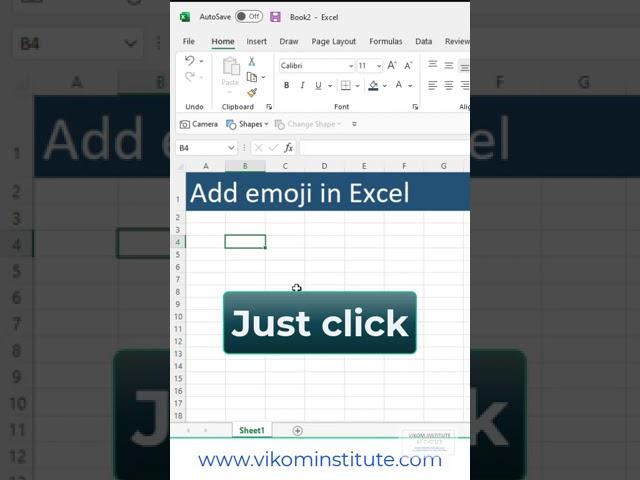 Add emojis in excel