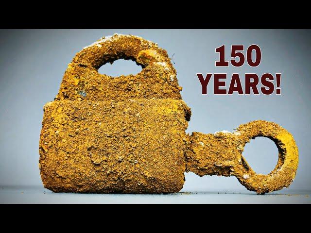 Extremely Rusty Antique Lock Restoration ! Lot Of Amazing Restoration Techniques