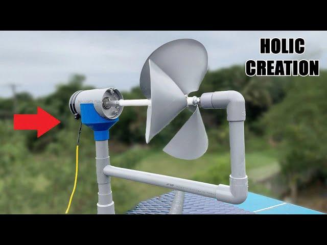 I Made My Own Free Endless Wind Generator to Heat Water at Home | Warm for Winter 2024