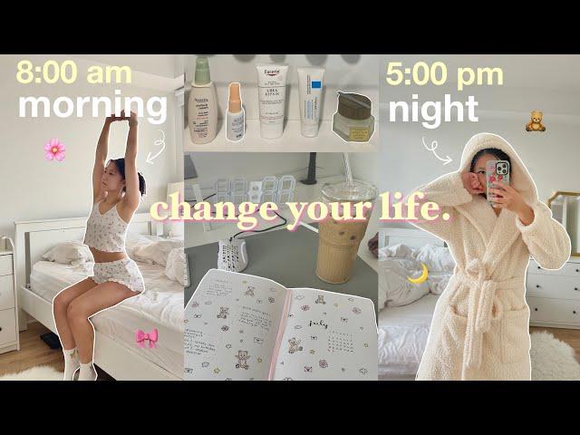 why u need to stay consistent ⭐️ 8am morning routine to 5pm night routine aesthetic productive vlog