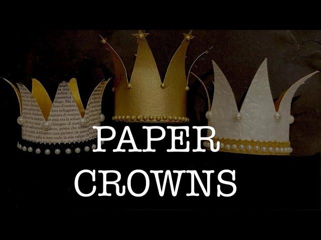 PAPER CROWNS - How to Make Golden Crowns from Cardboard