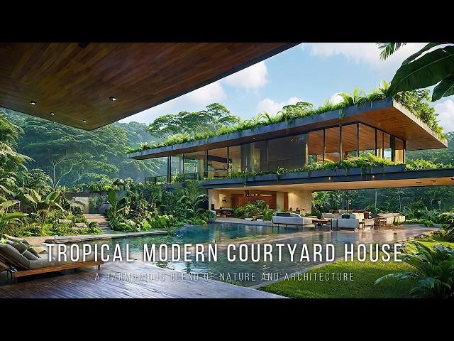 Tropical Modern-Style Courtyard House: A Harmonious Blend of Nature and Architecture