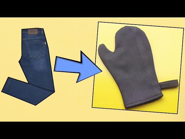 [DIY] Don't throw away your old jeans, they will come in handy in the kitchen like this | SEW HOUSE