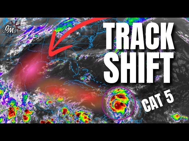 The Track Of Category 5 Hurricane Beryl May Be Shifting...