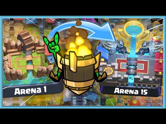  FROM 1 TO 15 ARENA IN 60 MINUTES! ARENA CHALLENGE / Clash Royale