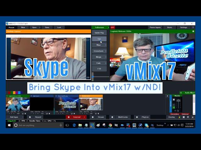 Importing Skype into vMix17 with NDI