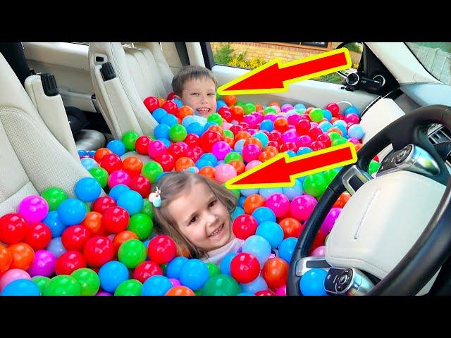 Daddy's CAR fill WITH BALLS pit