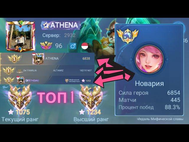 ТОП 1 МИРА НОВАРИЯ / ТОП 1 ИГРОК МИРА / ТОП 1 ОТРЯД МИРА / MOBILE LEGENDS