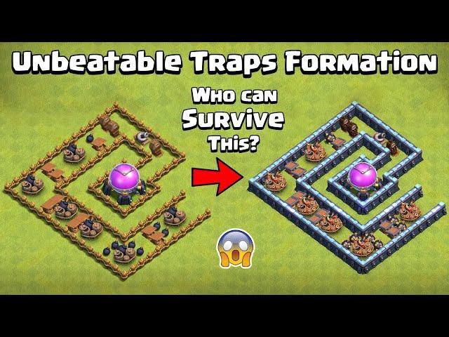 Ultimate TRAPS Formation | Traps Vs All Troops | Clash of Clans