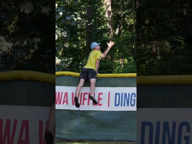 Filmed the Outfield Wall Just in Case #dingersornothing #wiffleball #baseball #shorts