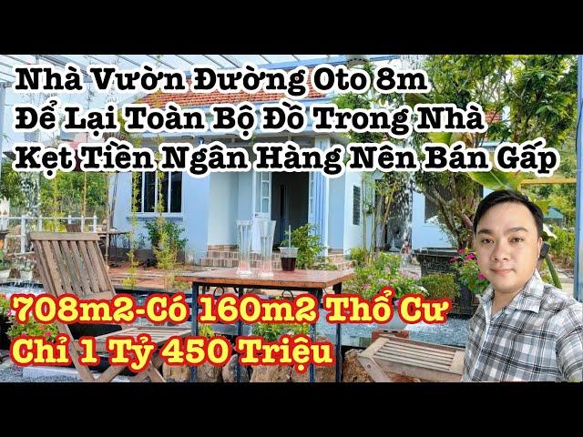 nhà vườn xã khánh đông khánh vĩnh, đường oto 8m dt 708m2 ngang 12m giá 1ty450, nhà đất khánh vĩnh