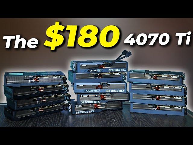 How I Picked up 13 x RTX 4070 Tis for $180 each (Vlog)