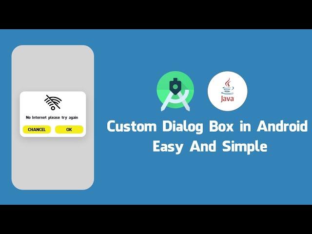 How to create a Custom Dialog box in Android Jave 2023 || Alert Dialog Android Java