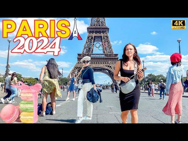 Paris, France  - Paris on the TOP of the EIFFEL TOWER , 4K Walk (▶1h28)