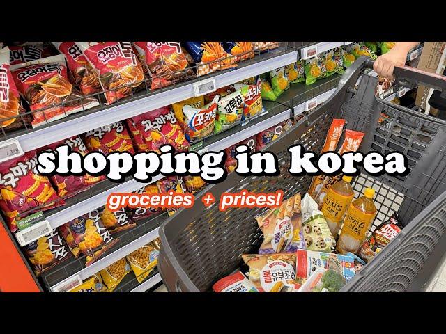 shopping in korea vlog  food at supermarket with prices  cooking & snacks unboxing