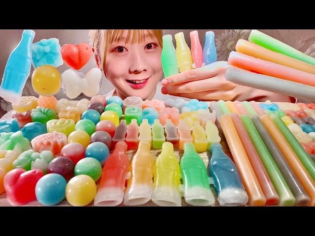 ASMR Wax Bottle Candy【Mukbang/ Eating Sounds】【English subtitles】