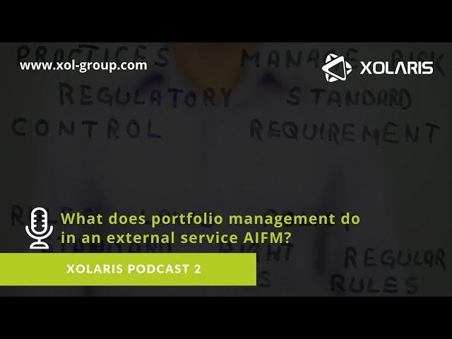 What does portfolio management do in an external service AIFM?