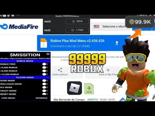 ROBLOX APK MOD MENU ROBUX INFINITOS ATUALIZADO 2024 + TUTORIAL DE INSTALAÇÃO