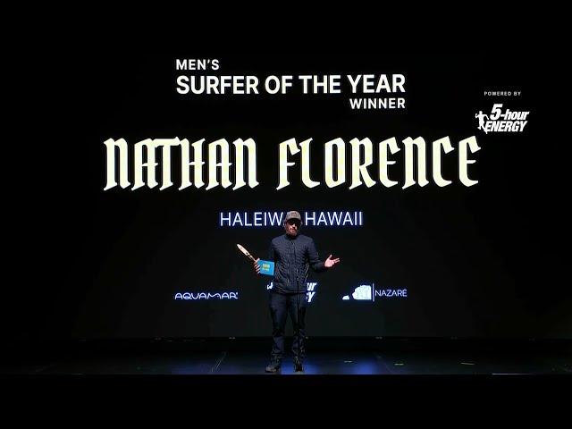 Nathan Florence win Surfer of the Year (2024) @bigwavechallenge @NathanFlorence