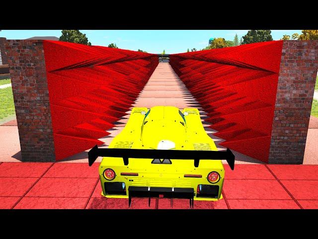 Spiked Closing Walls crashes - Beamng drive