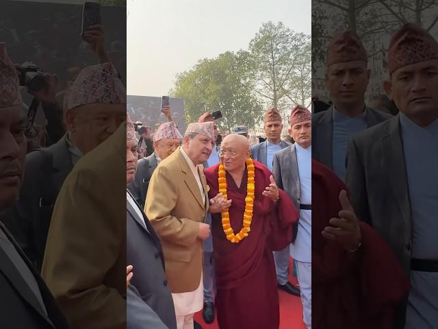 Pal thubten shedrub ling monastery #chokyi nyima Rinpochee #king #gyanendrashahi #lumbini #puja