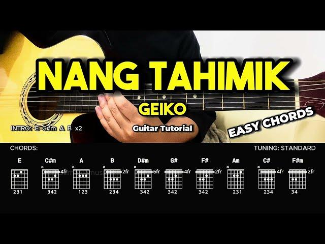 Nang Tahimik  - Geiko | Easy Guitar Chords Tutorial For Beginners (CHORDS & LYRICS) #guitarlesson