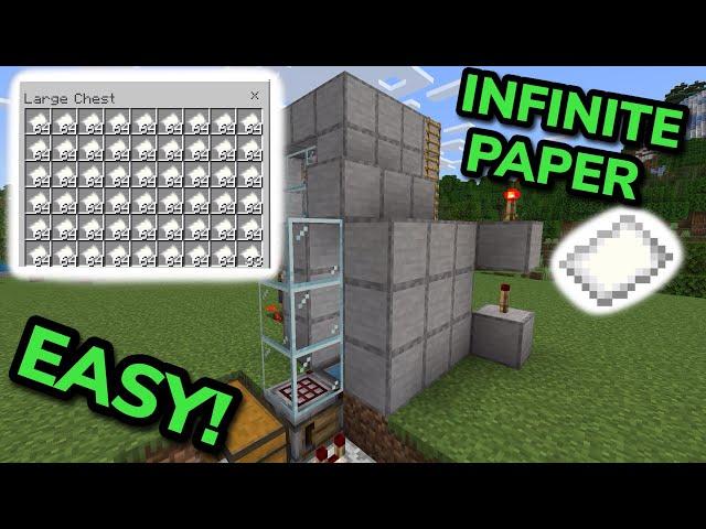 NEW SIMPLE 1.21 PAPER FARM TUTORIAL in Minecraft Bedrock (MCPE/Xbox/PS/Switch/PC)