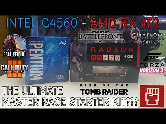 Intel G4560 + RX 470 4GB - 1080p Ultra Gaming Benchmarks - 6 Games Tested