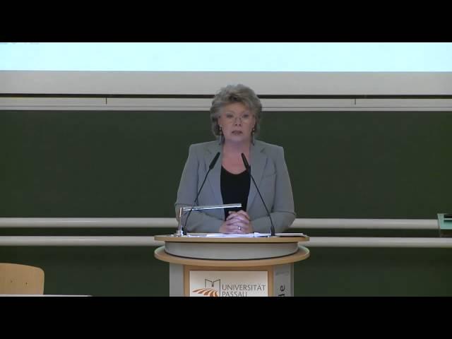 Dr. Viviane Redings Vortrag über die "Vereinigten Staaten von Europa" in der Universität Passau