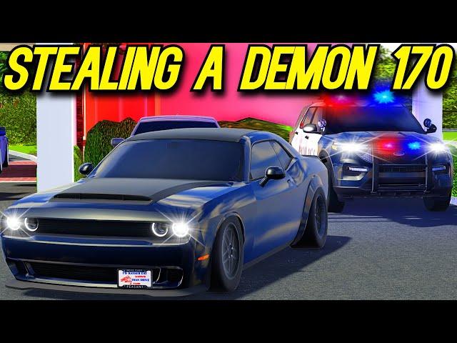 Roblox Roleplay - STEALING A RARE DODGE DEMON 170!