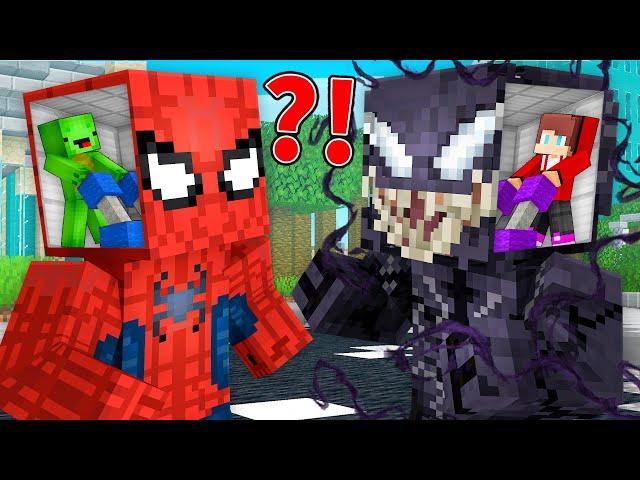 Mikey became SPIDERMAN and JJ VENOM Superhero Survival Battle - Maizen Minecraft Animation