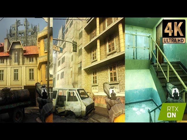 Half Life 2 20th Year Anniversary Remastered - Path Tracing - Ultra Realistic 4k Textures