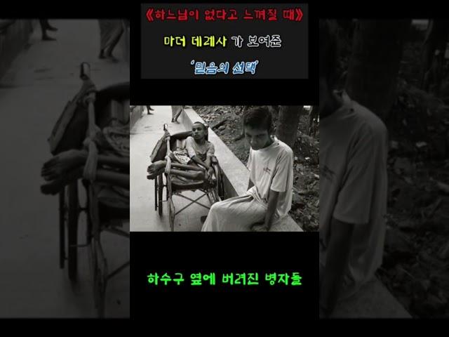 성녀 마더 데레사- 캘커타 거리 위에서 만난 예수님
