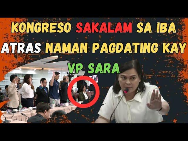 KONGRESO MALAKAS LANG SA IBA PERO PAGDATING KAY VP SARA HINDI NA UMUBRA