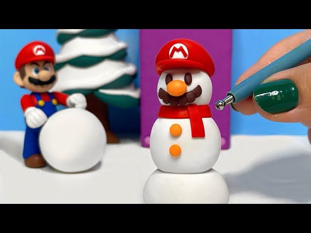 Making Super Mario as a Snowman | Polymer Clay