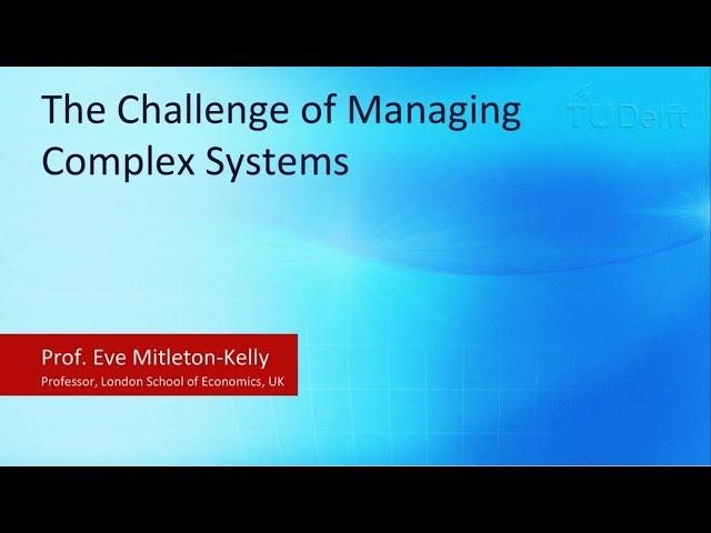 NGI101x - The challenge of managing complex systems