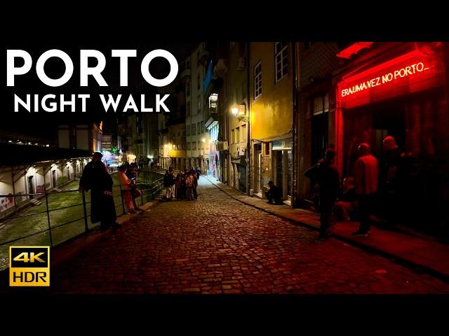 A Night Walk in PORTO PORTUGAL 4K HDR