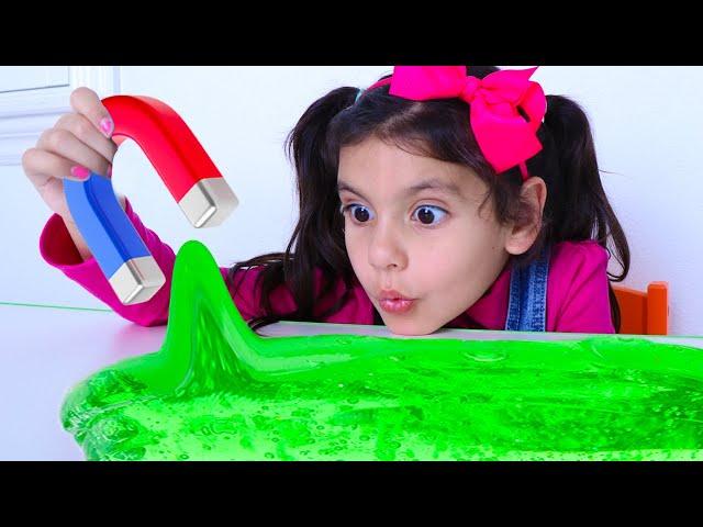 Ellie & Kaden's Magnetic Slime Science Experiments