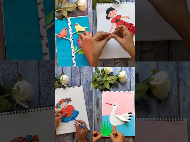 Simple DIY Crafts #shorts #papercrafts #creative #shortsfeed #viral #birdcraft #dollcraft #craft
