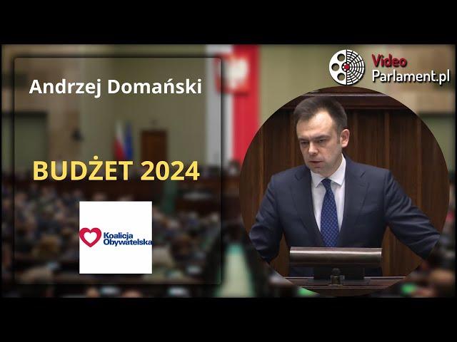 Andrzej Domański - budżet na rok 2024