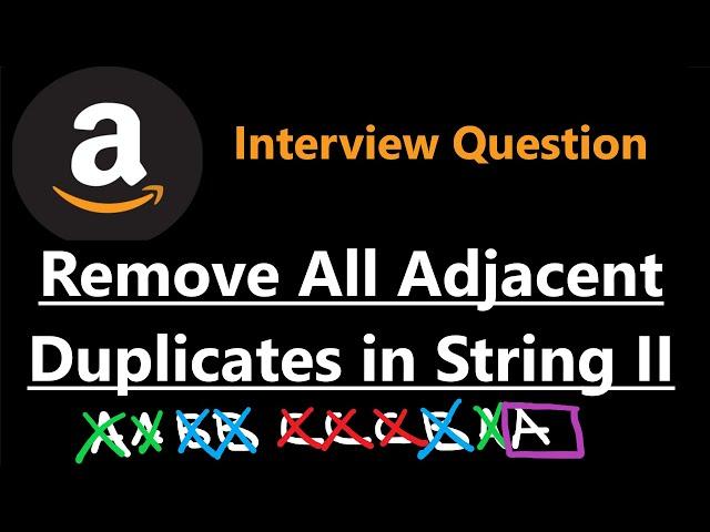 Remove All Adjacent Duplicates in String II - Leetcode 1209 - Python