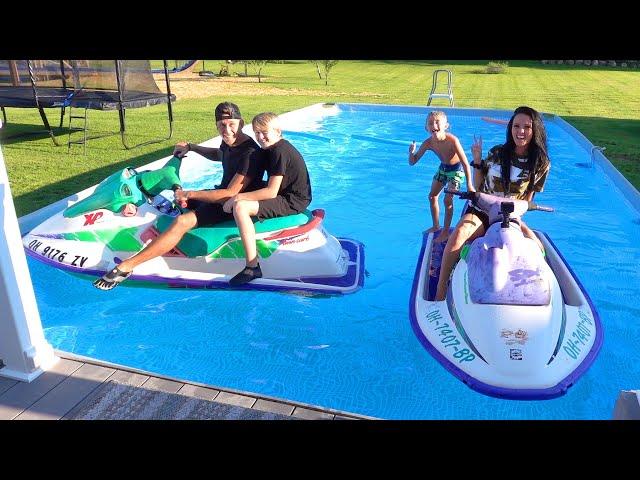 We put Jet skis in our pool!