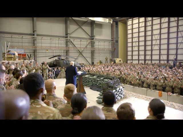 President Trump Visits Troops in Afghanistan for Thanksgiving